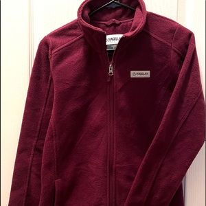 Magellan Women’s Full Zip Fleece Jacket Size S Maroon Hiking